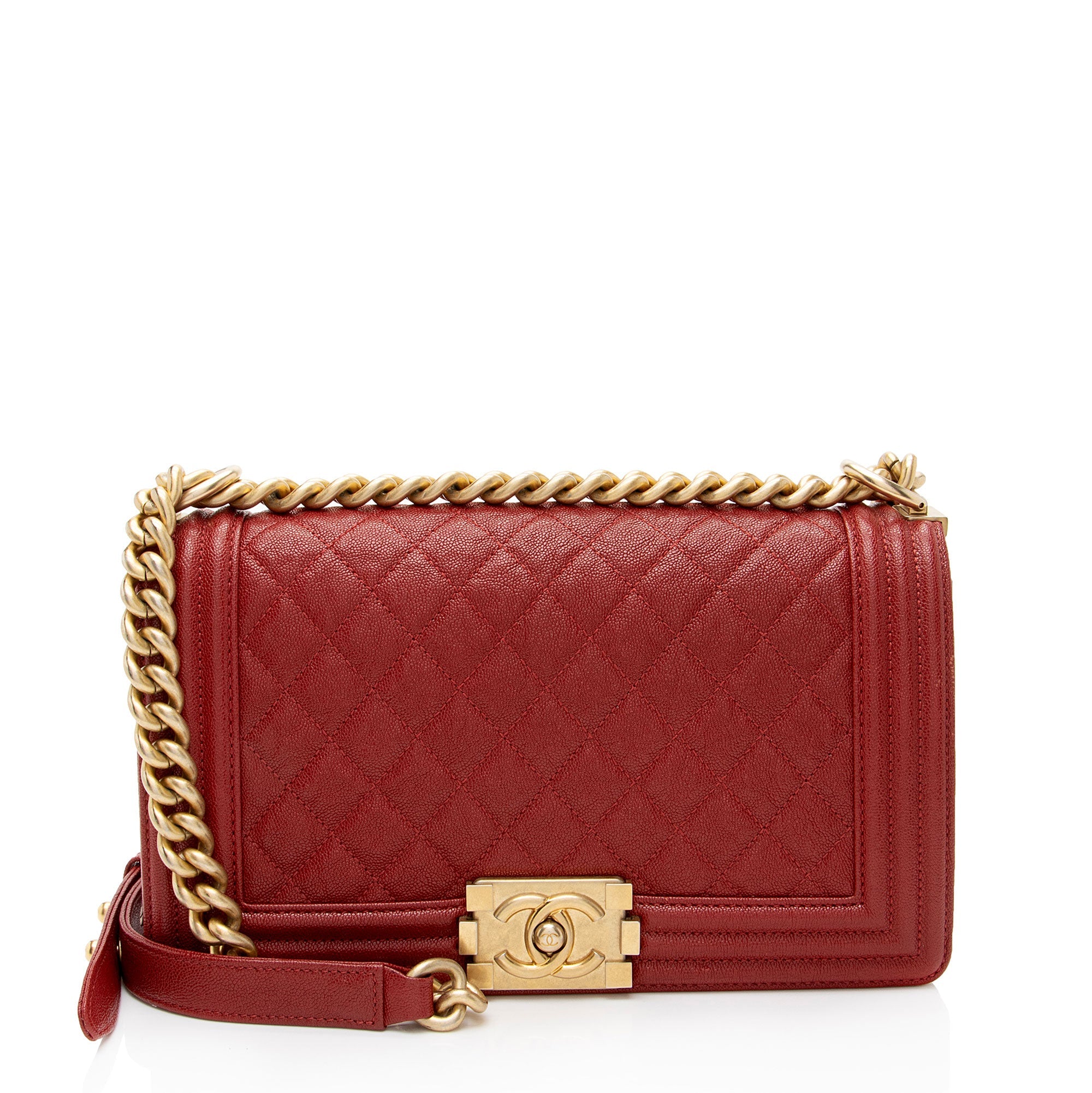 Chanel Caviar Leather Old Medium Boy Bag