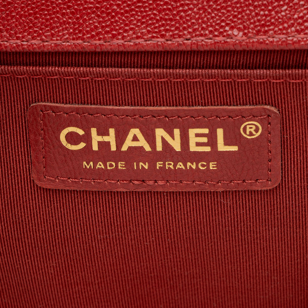 Chanel Caviar Leather Old Medium Boy Bag