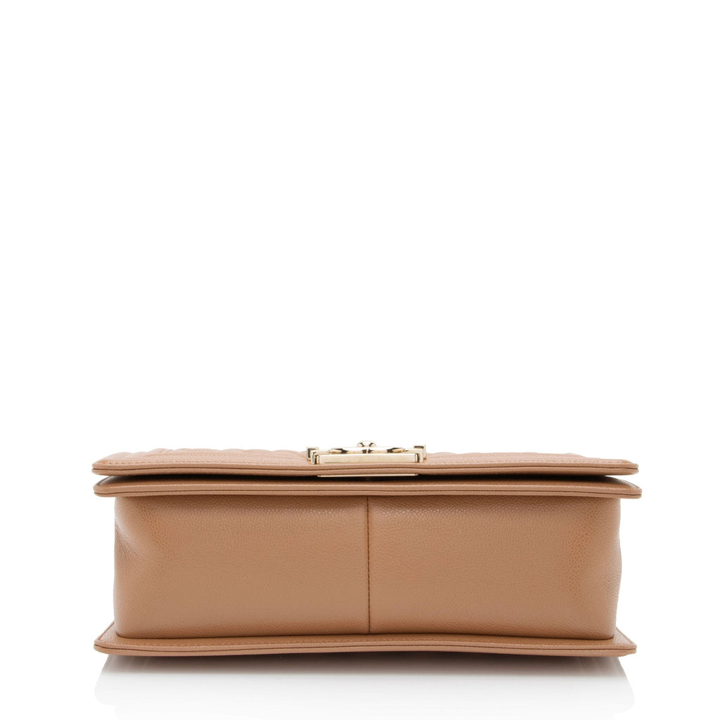 Chanel Caviar Leather Old Medium Boy Bag