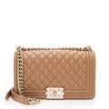 Chanel Caviar Leather Old Medium Boy Bag