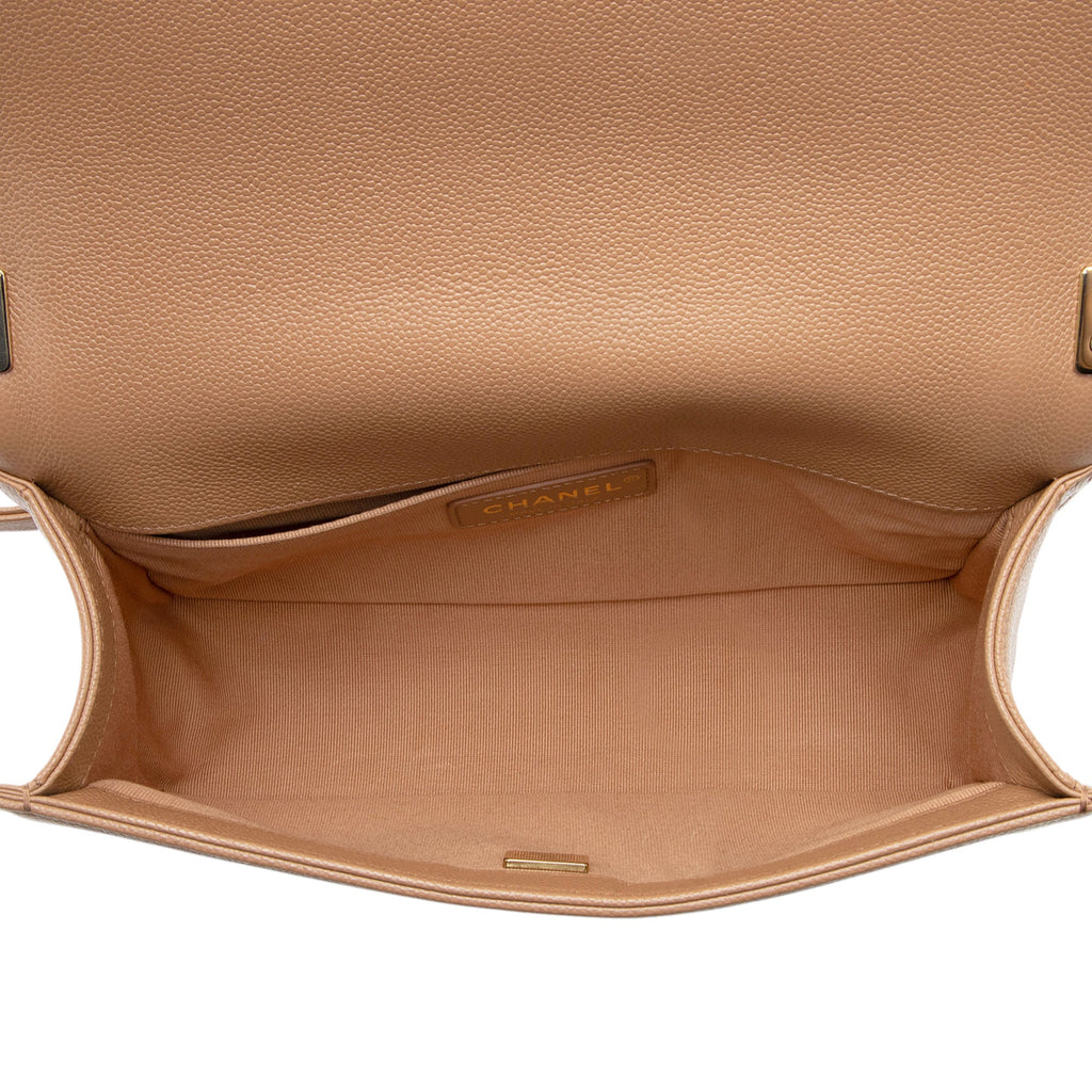 Chanel Caviar Leather Old Medium Boy Bag