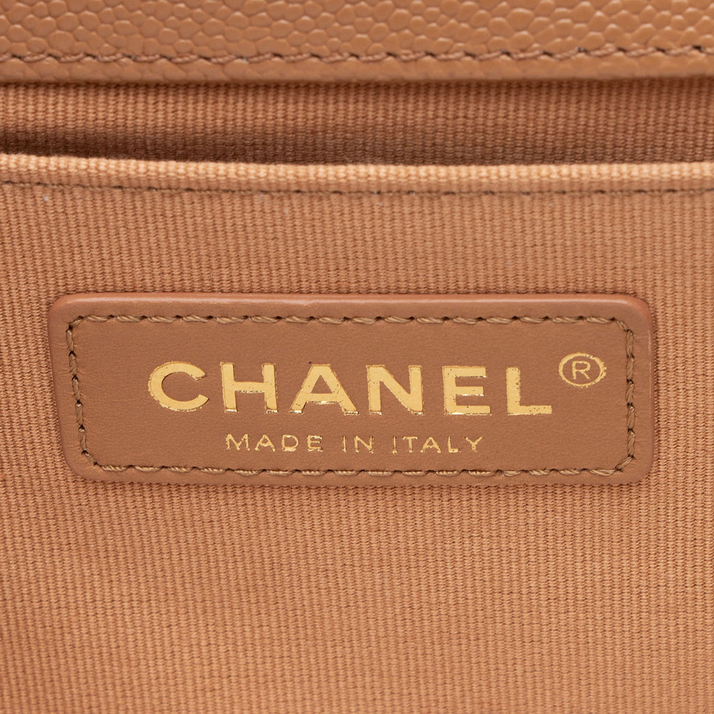 Chanel Caviar Leather Old Medium Boy Bag