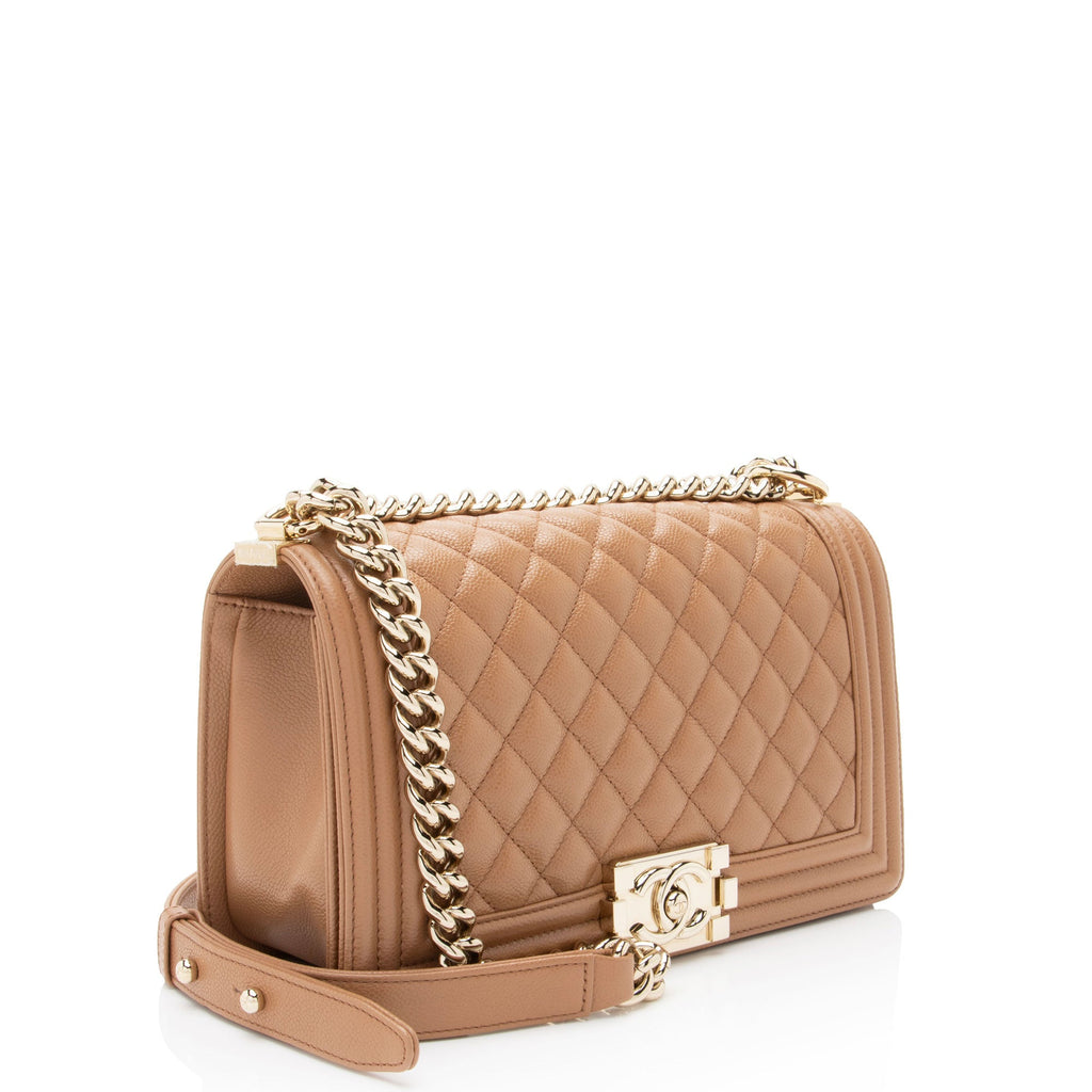 Chanel Caviar Leather Old Medium Boy Bag