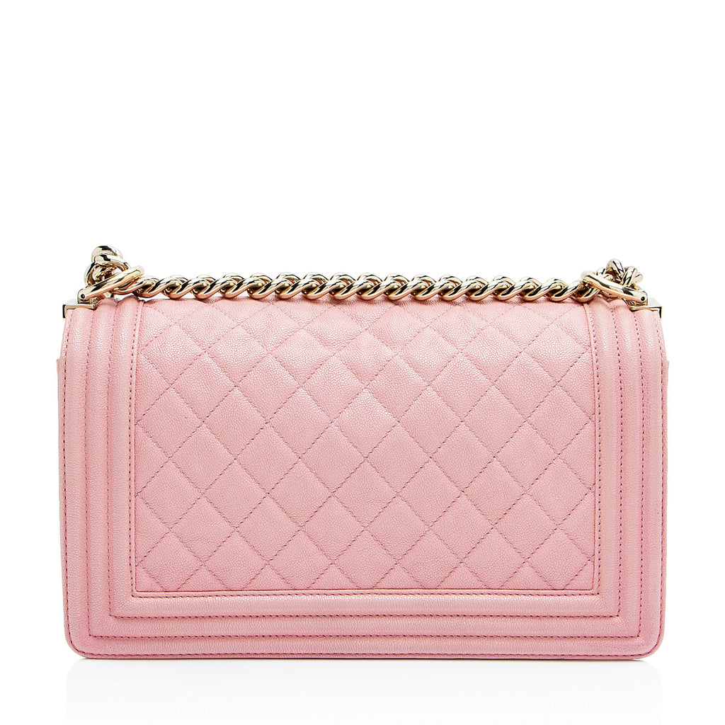 Chanel Caviar Leather Old Medium Boy Bag