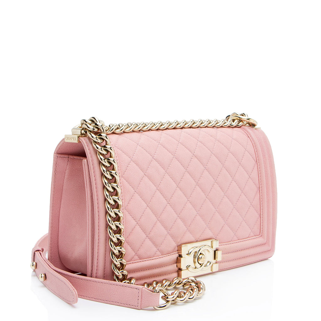 Chanel Caviar Leather Old Medium Boy Bag