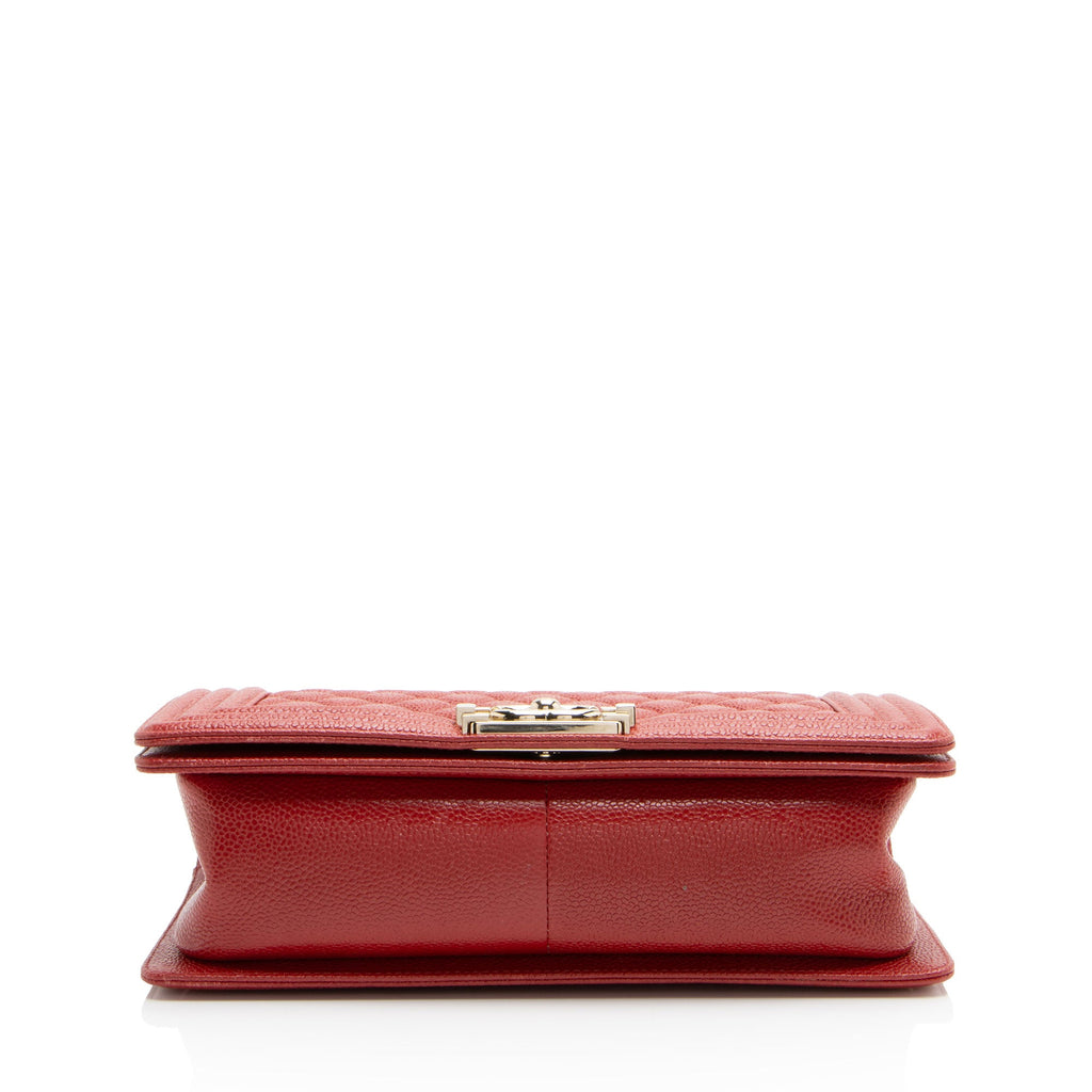 Chanel Caviar Leather Old Medium Boy Bag