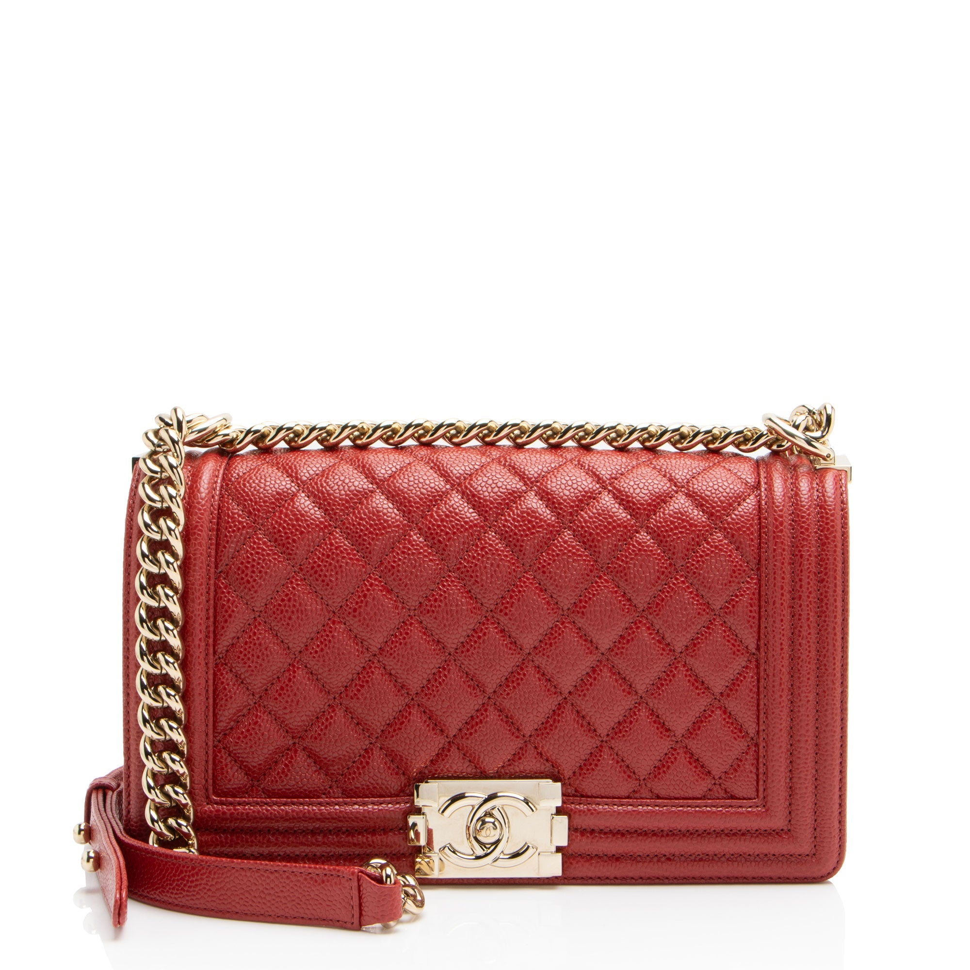 Chanel Caviar Leather Old Medium Boy Bag