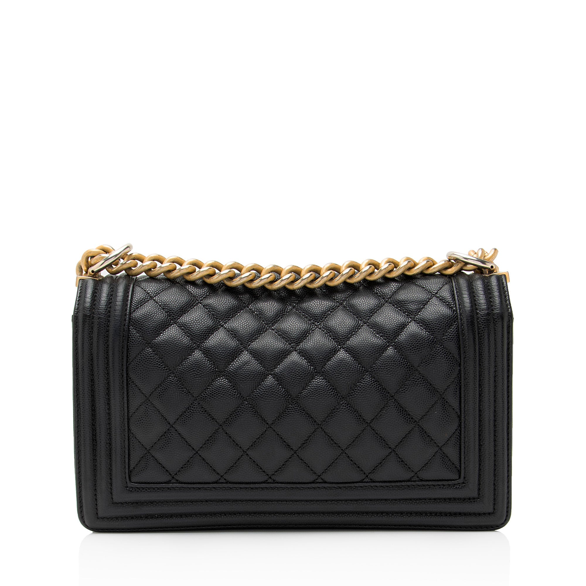 Chanel Caviar Leather Old Medium Boy Bag