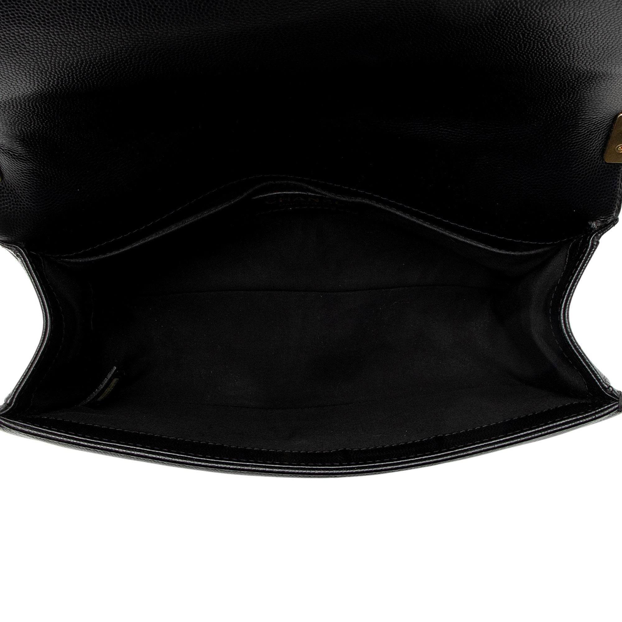 Chanel Caviar Leather Old Medium Boy Bag