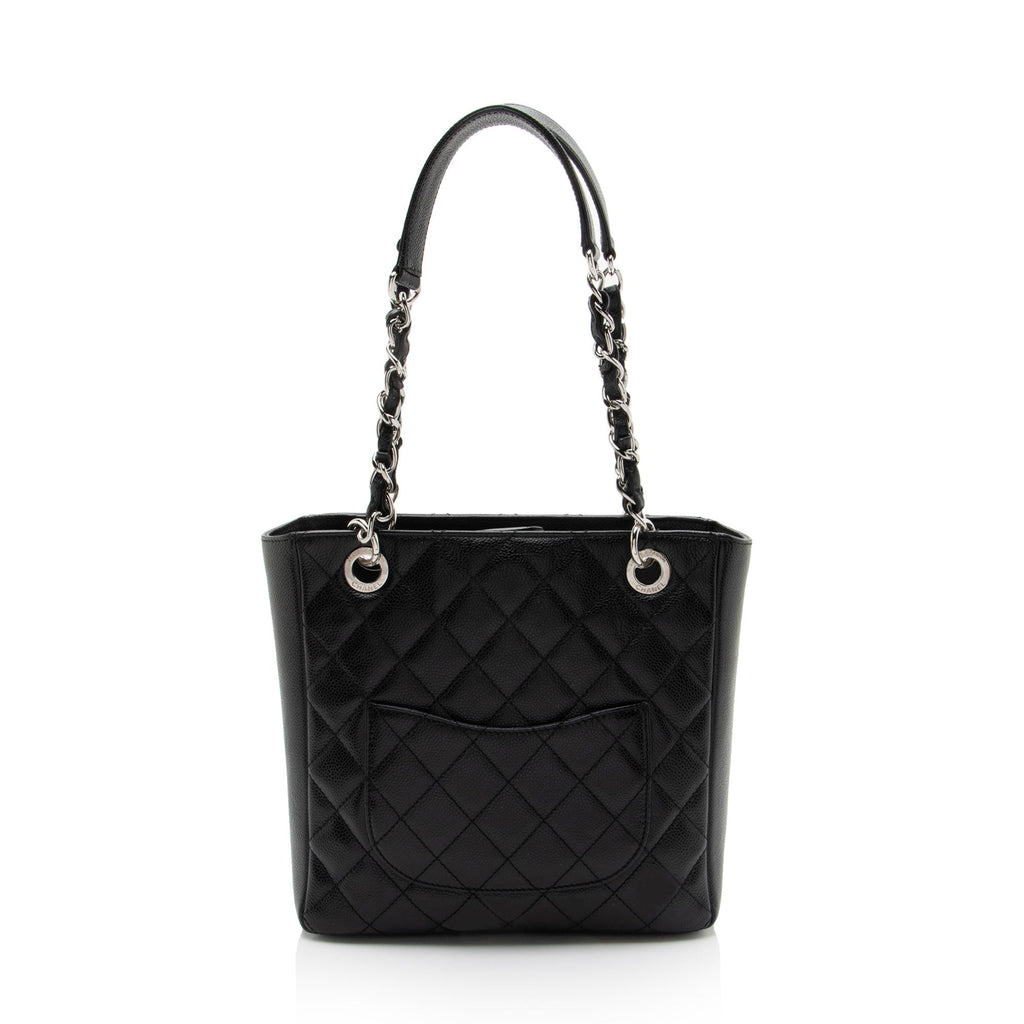 Chanel Caviar Leather Petite Shopping Tote
