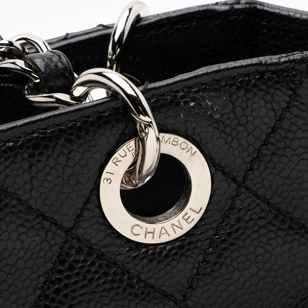 Chanel Caviar Leather Petite Shopping Tote