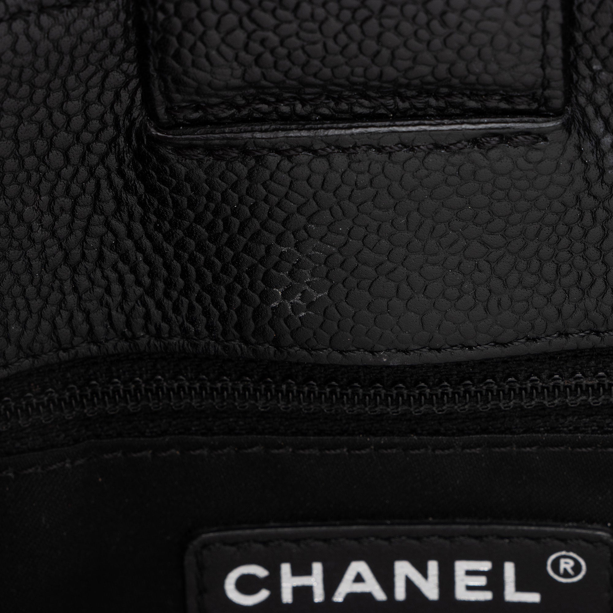 Chanel Caviar Leather Petite Shopping Tote