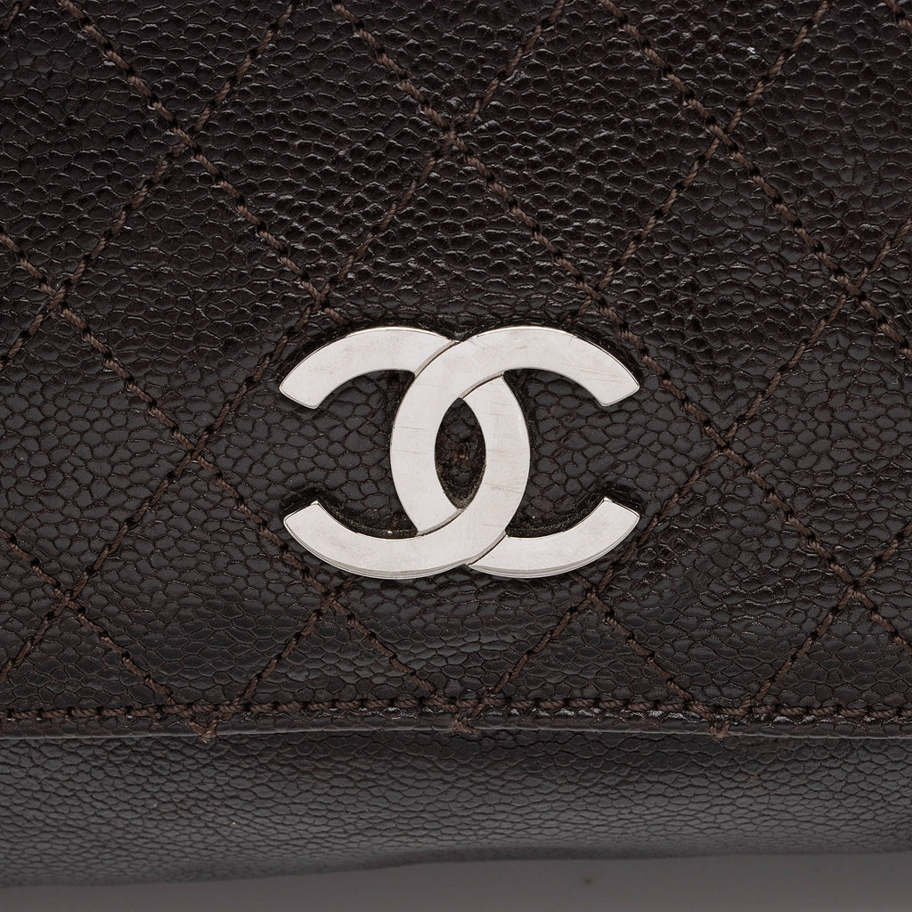 Chanel Caviar Leather Pocket In The City Accordion Flap Bag (SHF-7yhvso)
