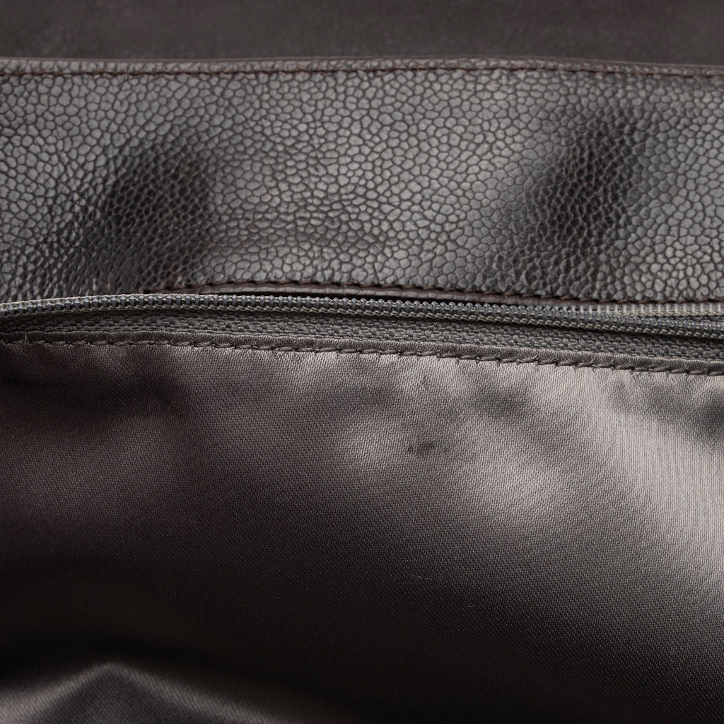 Chanel Caviar Leather Pocket In The City Accordion Flap Bag (SHF-7yhvso)