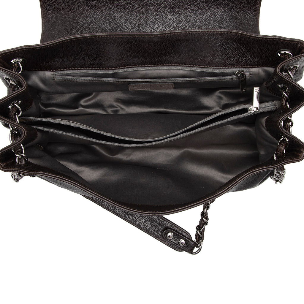 Chanel Caviar Leather Pocket In The City Accordion Flap Bag (SHF-7yhvso)