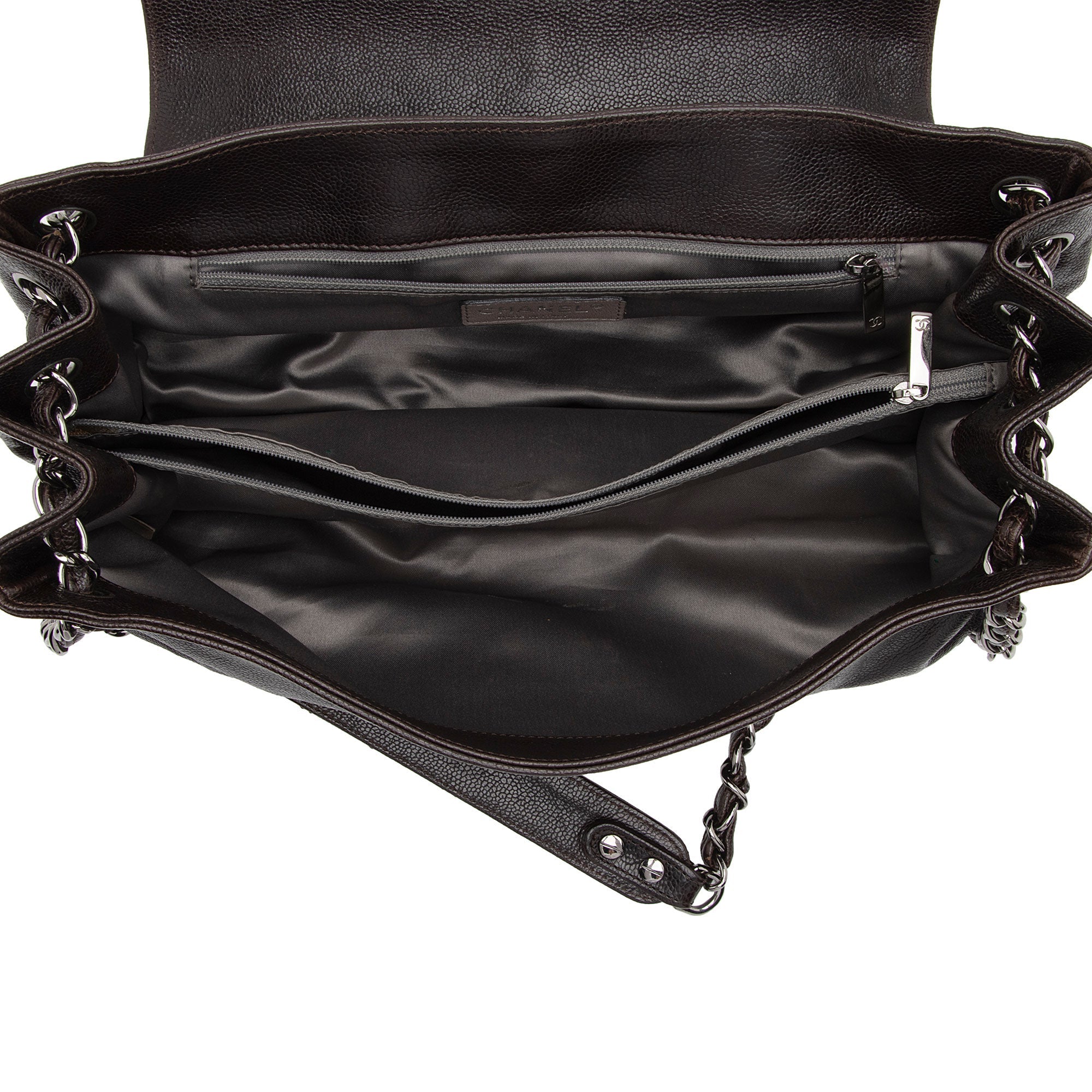 Chanel Caviar Leather Pocket In The City Accordion Flap Bag (SHF-7yhvso)