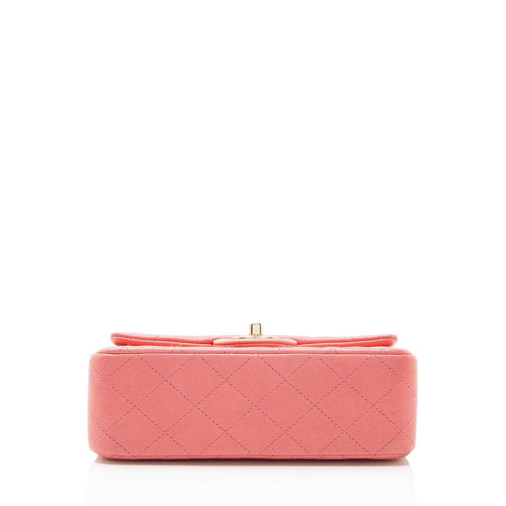 Chanel Caviar Leather Rectangular Top Handle Mini Flap Bag