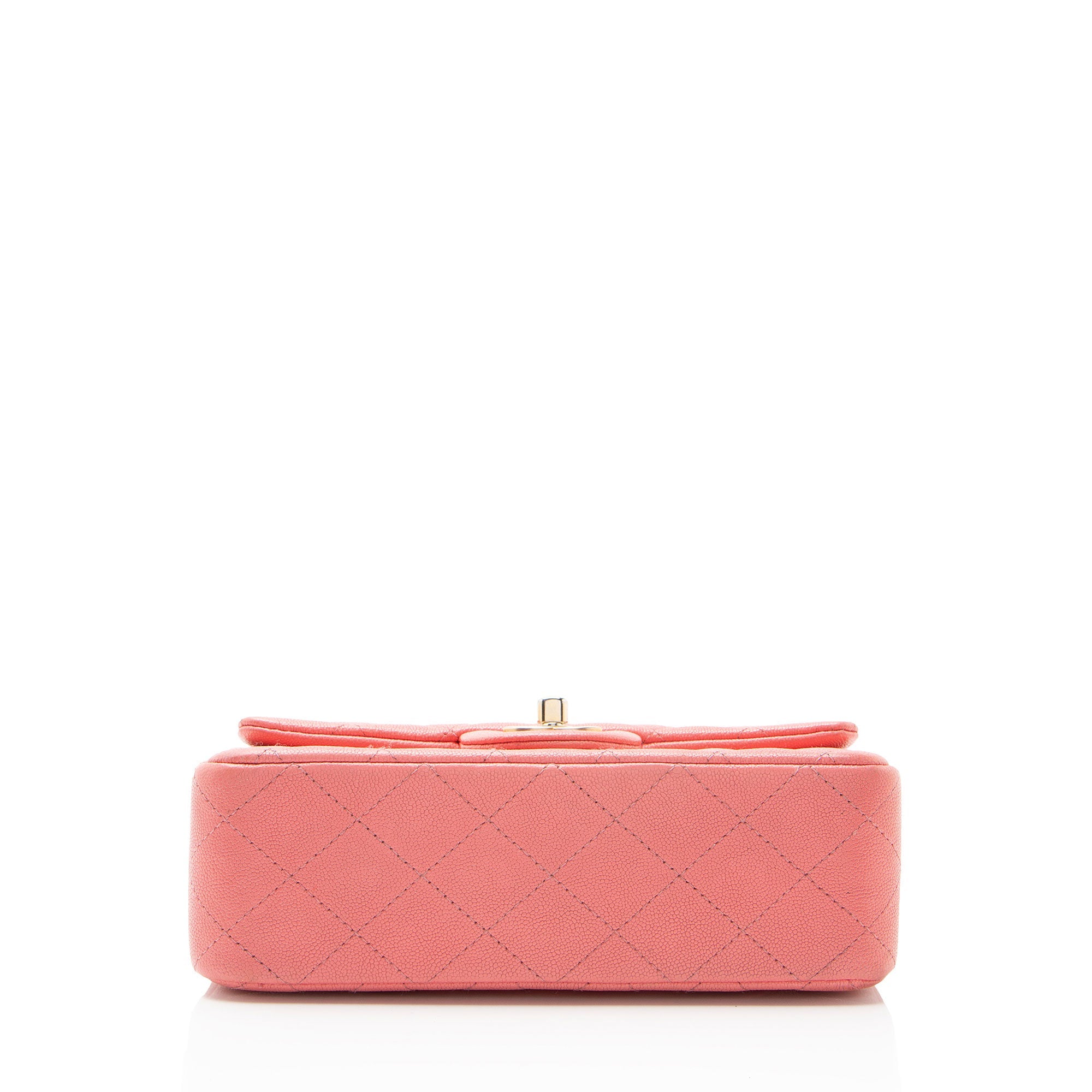 Chanel Caviar Leather Rectangular Top Handle Mini Flap Bag