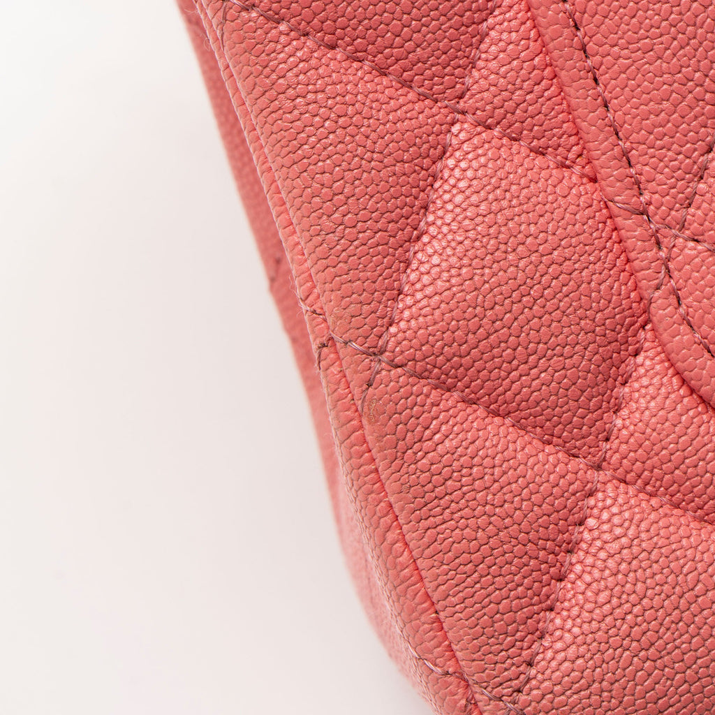 Chanel Caviar Leather Rectangular Top Handle Mini Flap Bag