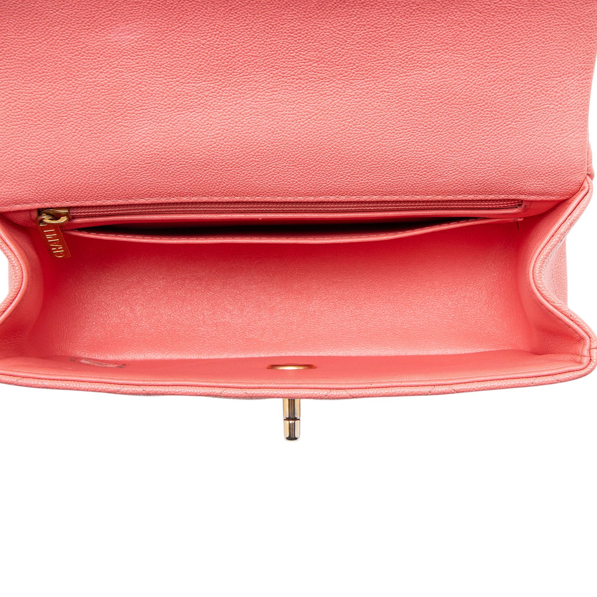 Chanel Caviar Leather Rectangular Top Handle Mini Flap Bag