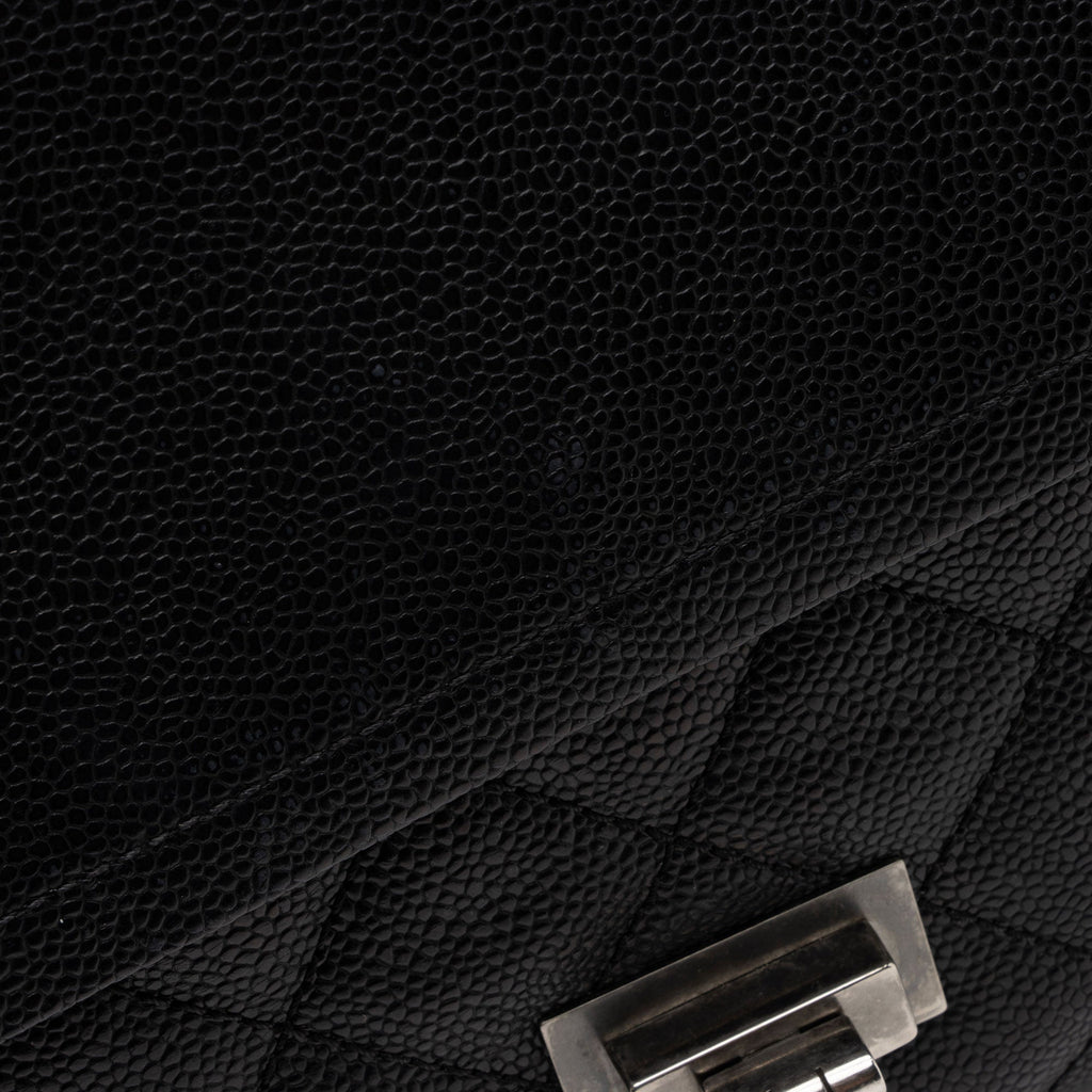 Chanel Caviar Leather Reissue 227 Double Flap Shoulder Bag