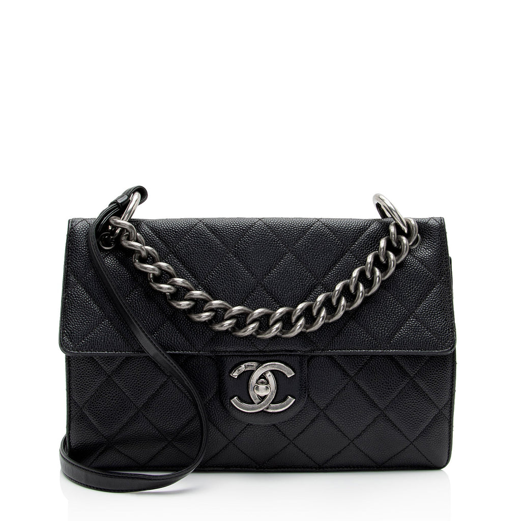 Chanel Caviar Leather Retro Class Medium Flap Bag