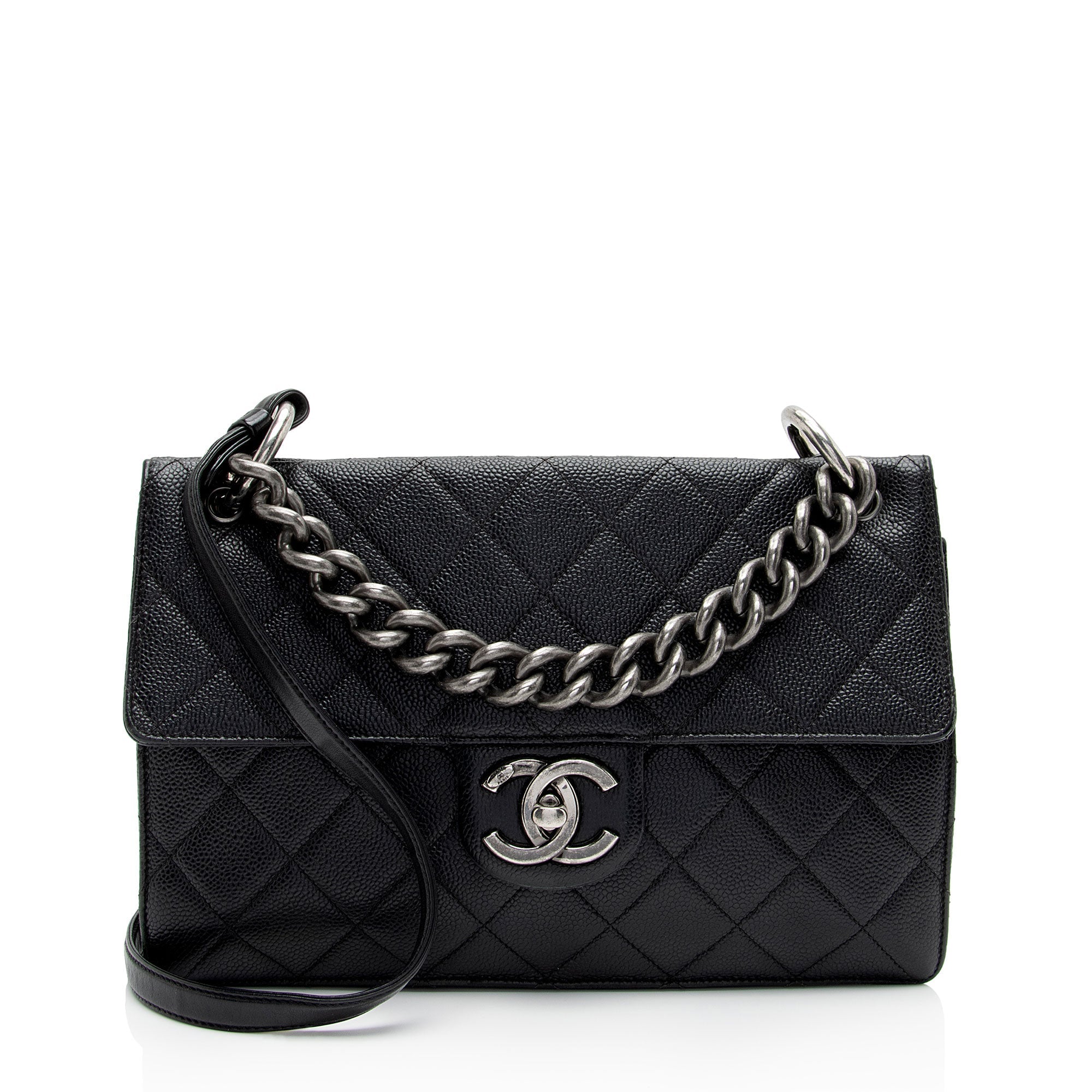 Chanel Caviar Leather Retro Class Medium Flap Bag