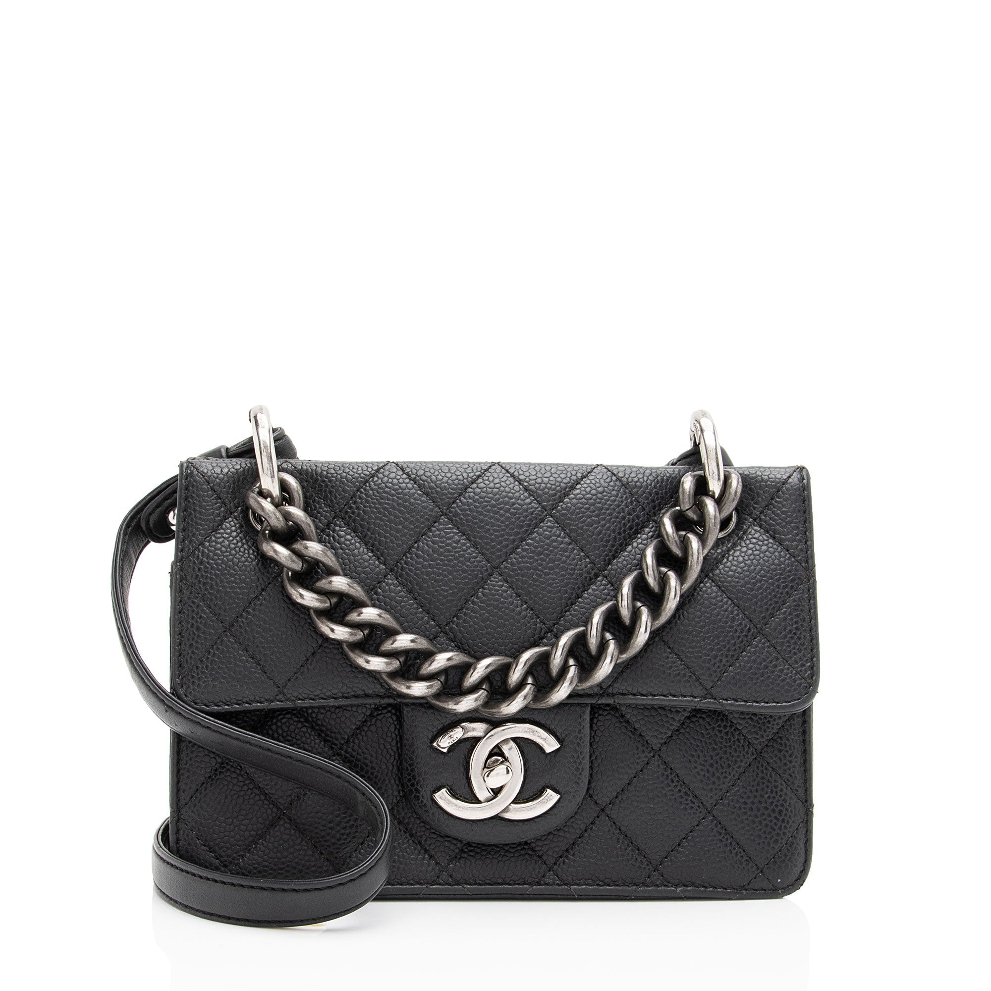 Chanel Caviar Leather Retro Class Small Flap Bag (SHF-W9Q8I9)