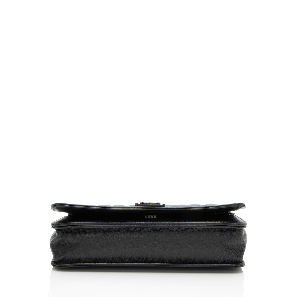 Chanel Caviar Leather So Black Boy Wallet on Chain