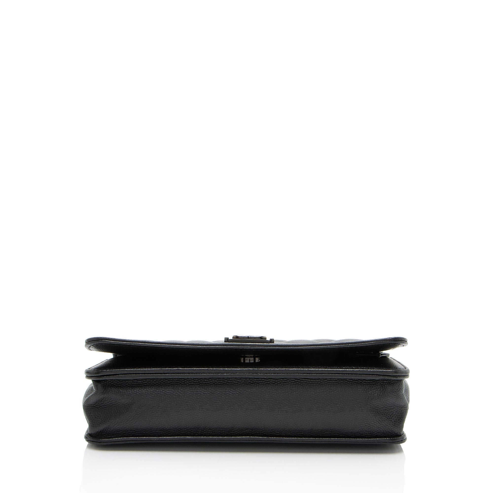 Chanel Caviar Leather So Black Boy Wallet on Chain