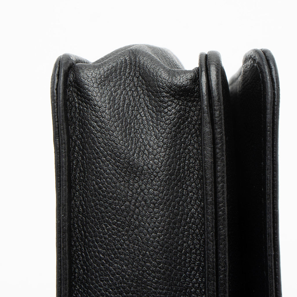 Chanel Caviar Leather So Black Boy Wallet on Chain