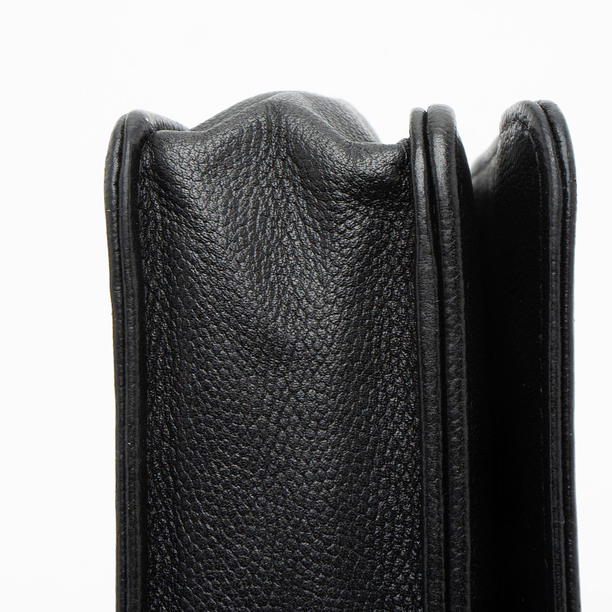 Chanel Caviar Leather So Black Boy Wallet on Chain