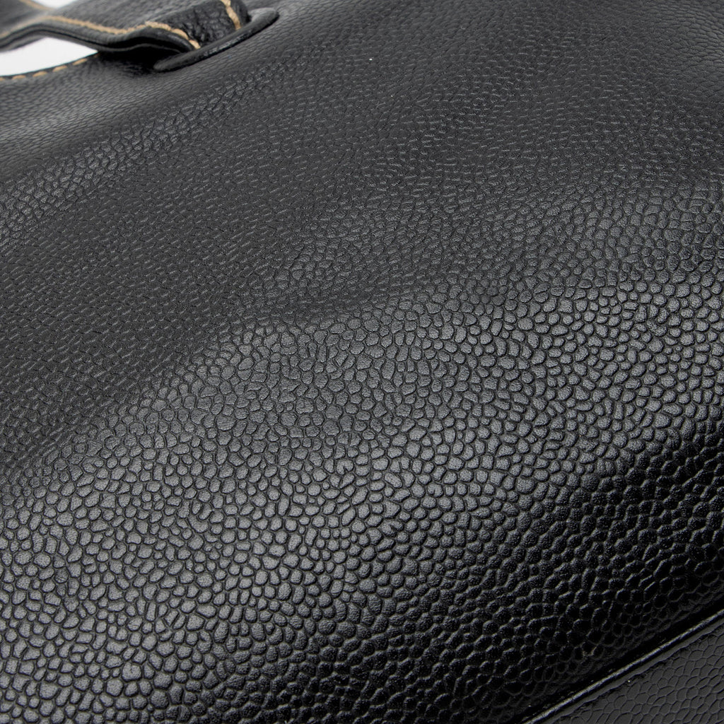 Chanel Caviar Leather Stitched CC Flap Satchel (SHF-ewpcah)