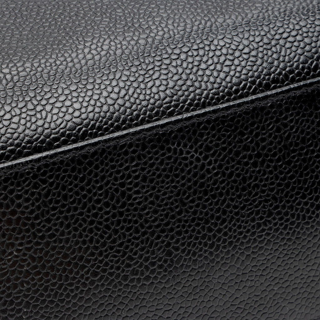 Chanel Caviar Leather Stitched CC Flap Satchel (SHF-ewpcah)