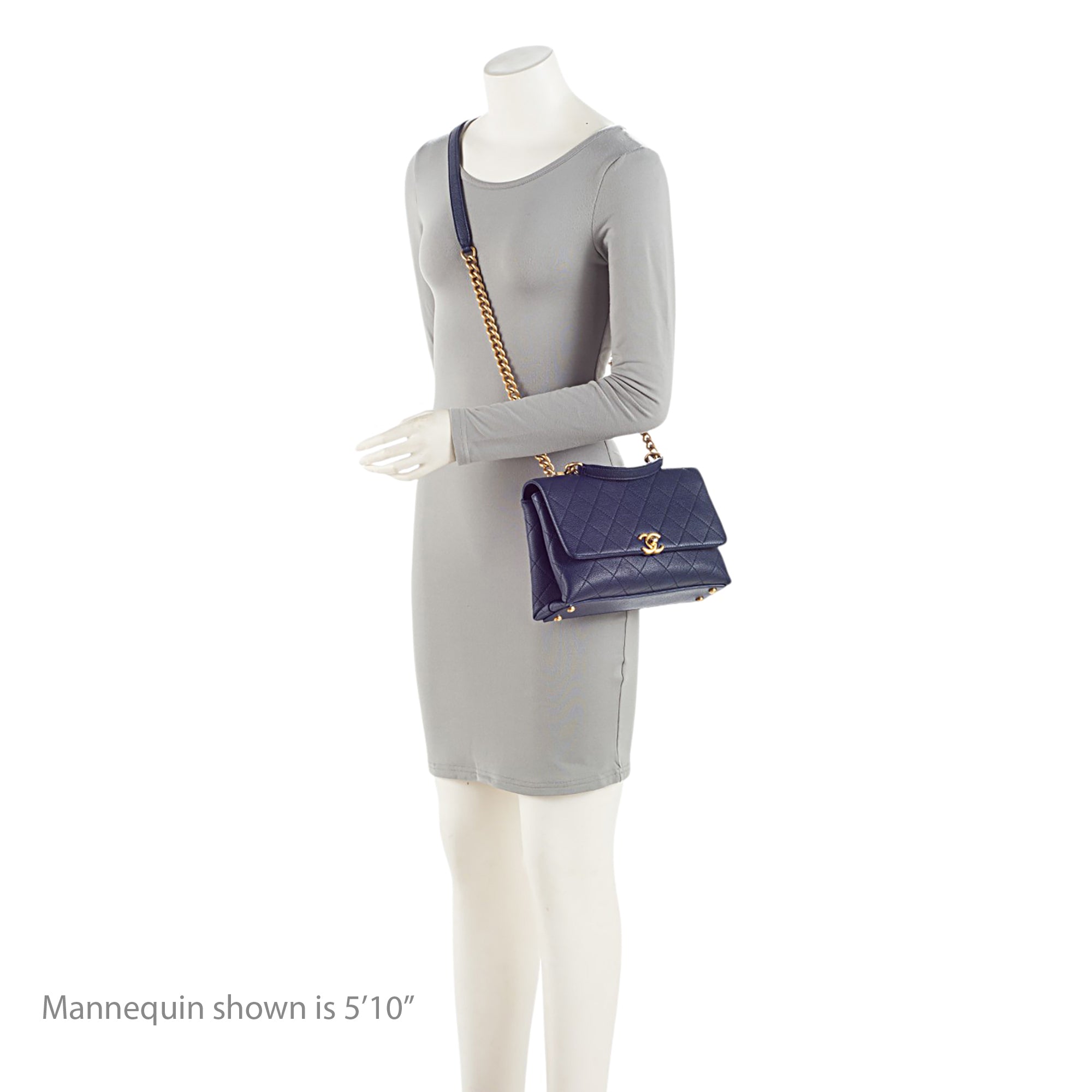 Chanel Caviar Leather Chic Affinity Top Handle (SHF-ocTgVA)