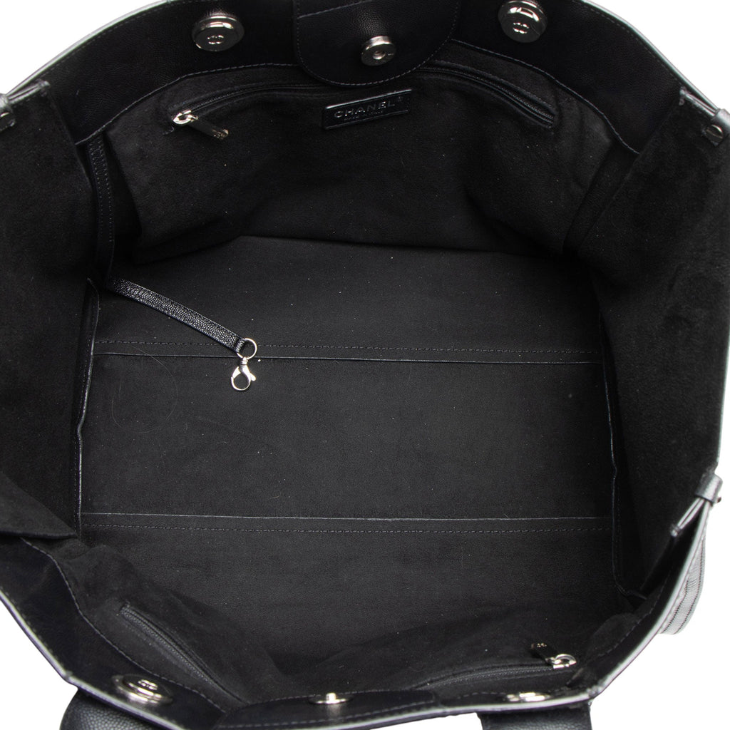 Chanel Caviar Leather Studded Deauville Large Tote