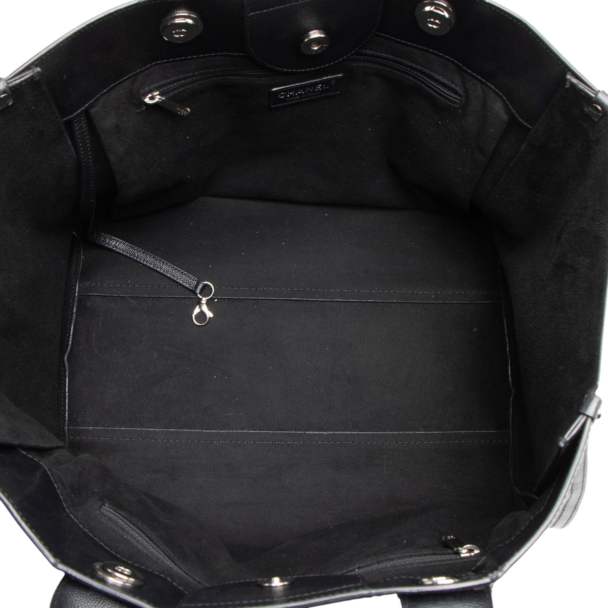 Chanel Caviar Leather Studded Deauville Large Tote