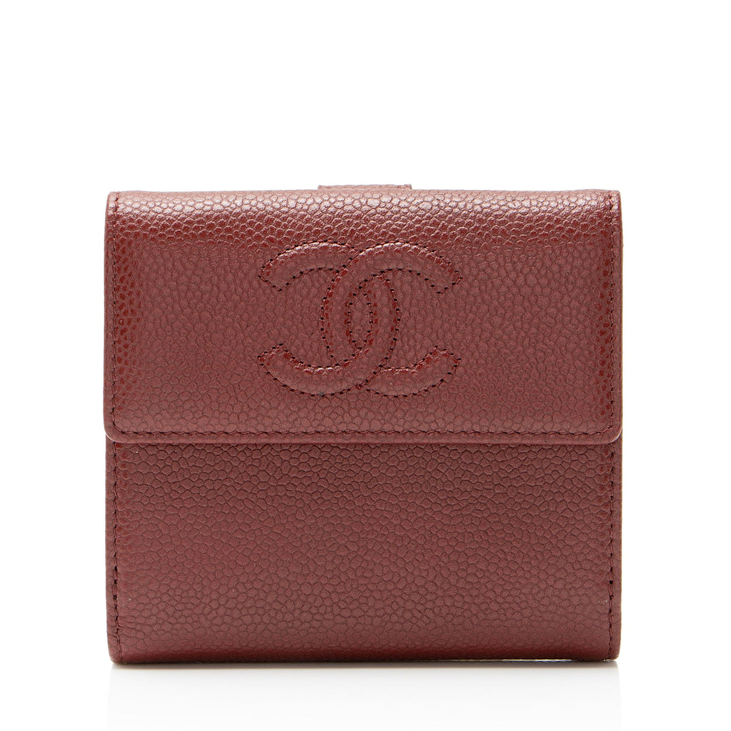 Chanel Caviar Leather Timeless CC Compact Wallet
