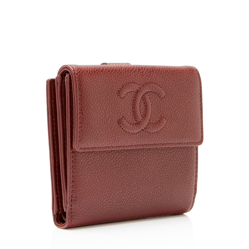Chanel Caviar Leather Timeless CC Compact Wallet