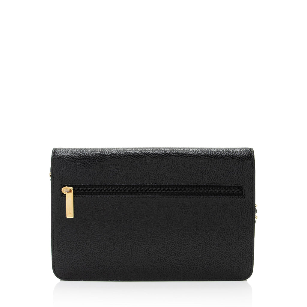 Chanel Caviar Leather Timeless CC Envelope Wallet on Chain