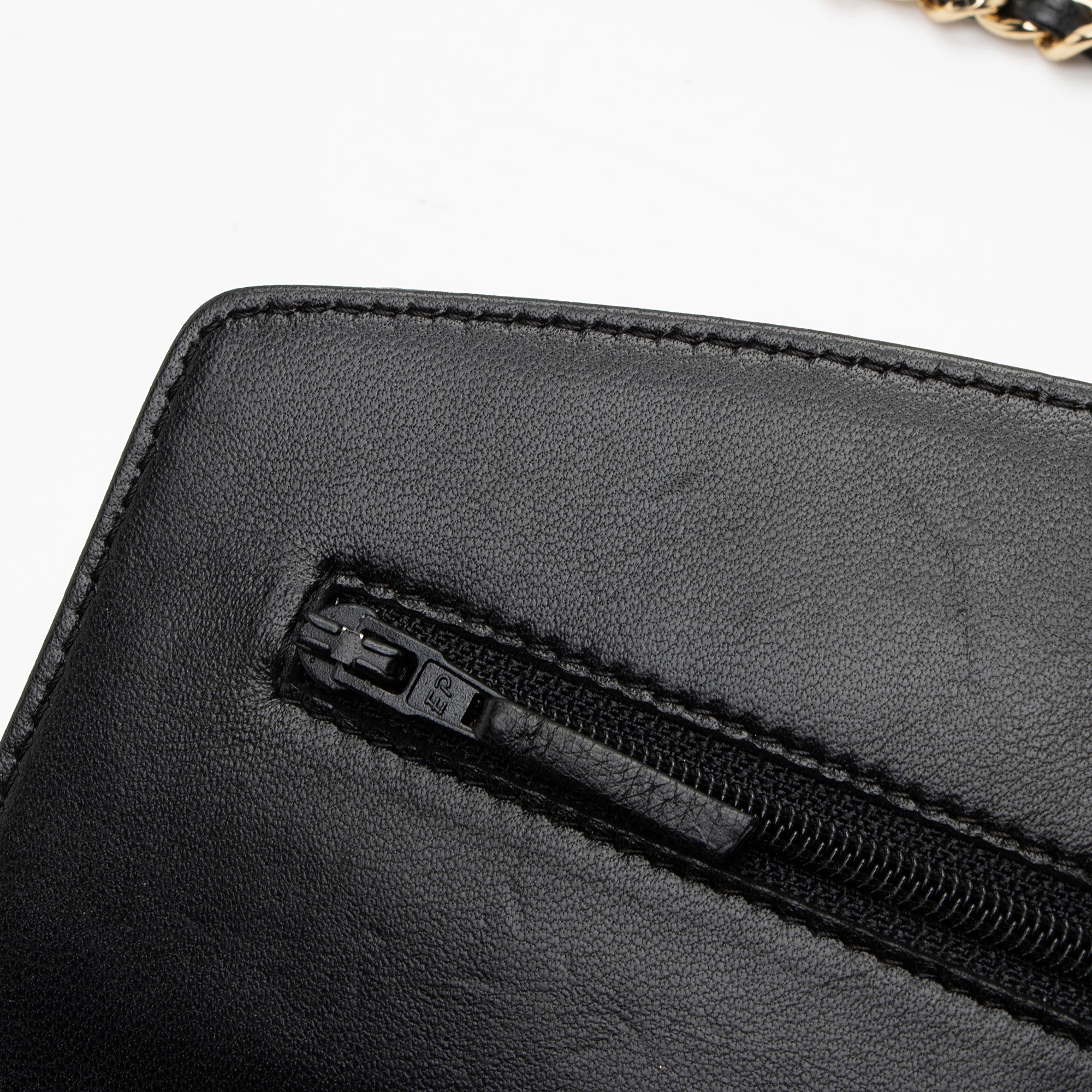 Chanel Caviar Leather Timeless CC Envelope Wallet on Chain