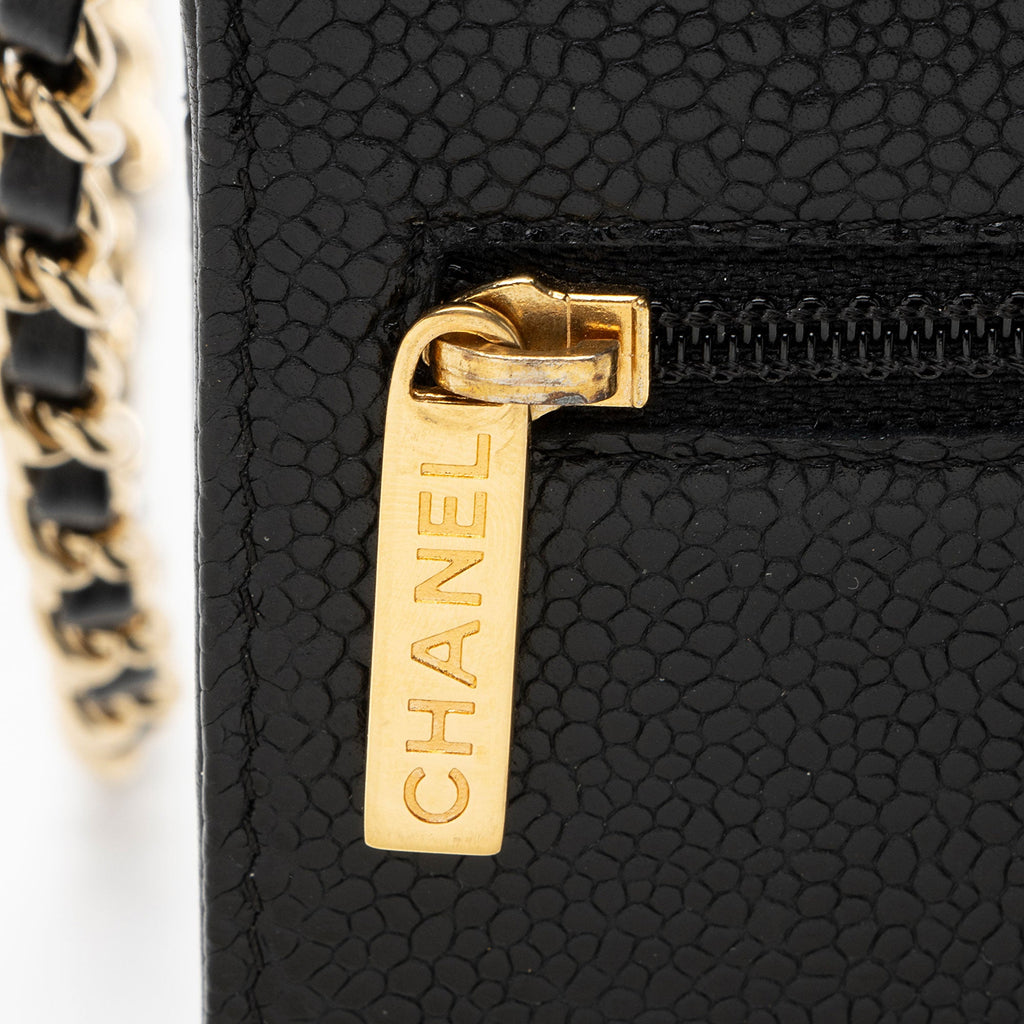 Chanel Caviar Leather Timeless CC Envelope Wallet on Chain