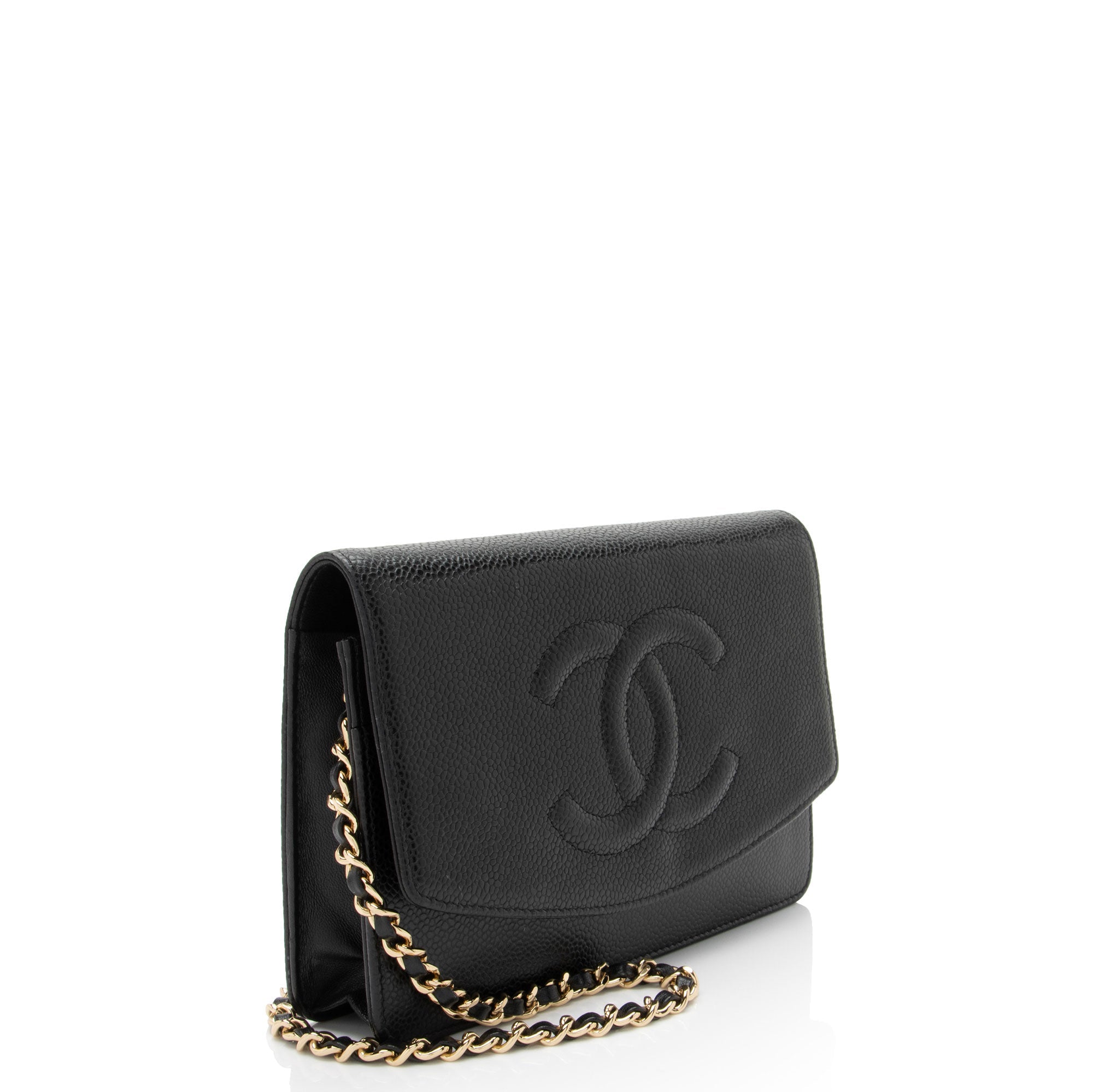 Chanel Caviar Leather Timeless CC Envelope Wallet on Chain