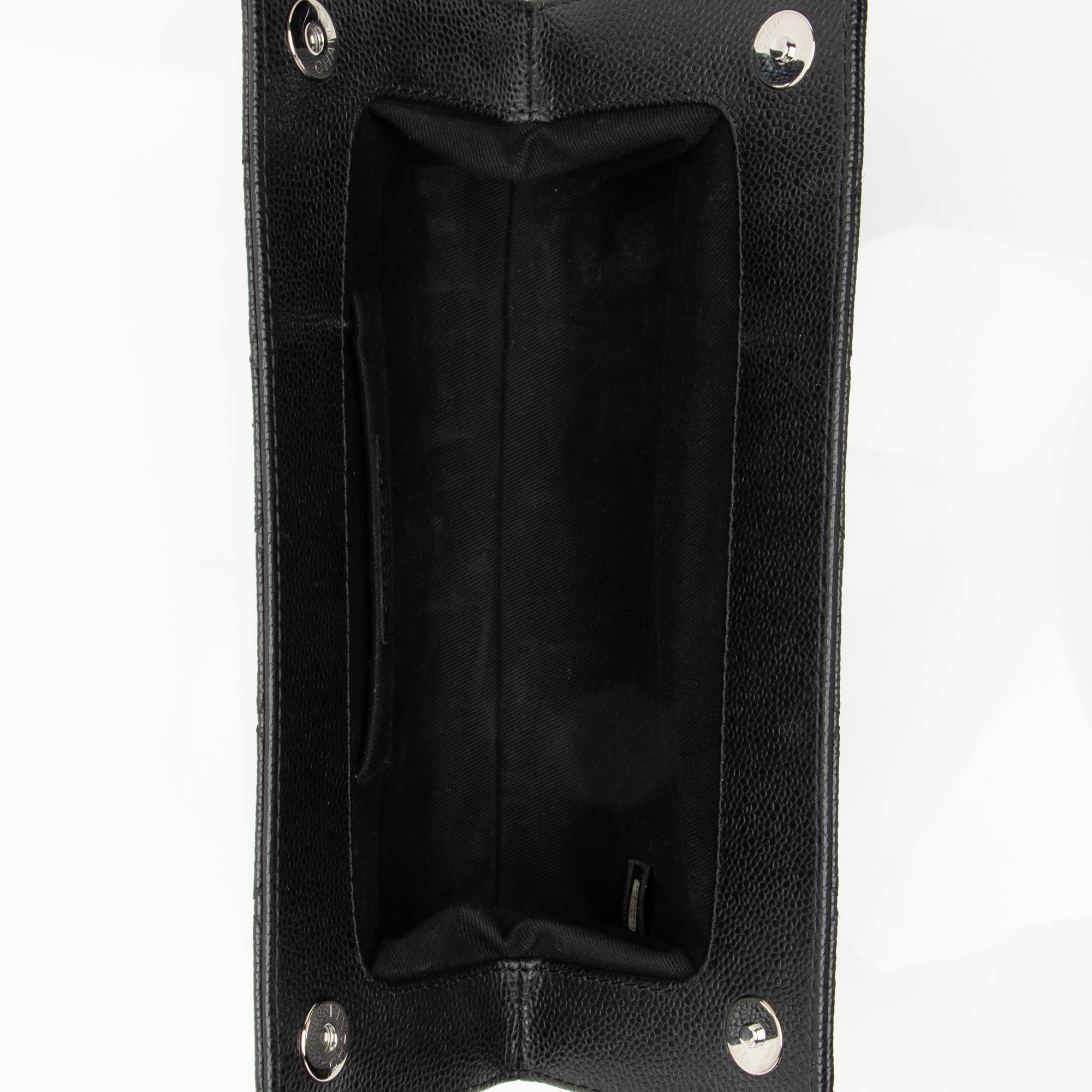 Chanel Caviar Leather Timeless CC Frame Clutch (SHF-22756)