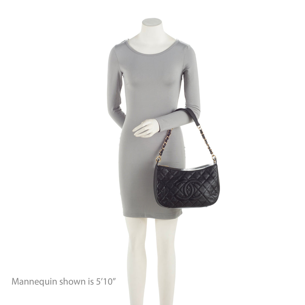 Chanel Caviar Leather Timeless CC Hobo (SHF-fu7h3a)