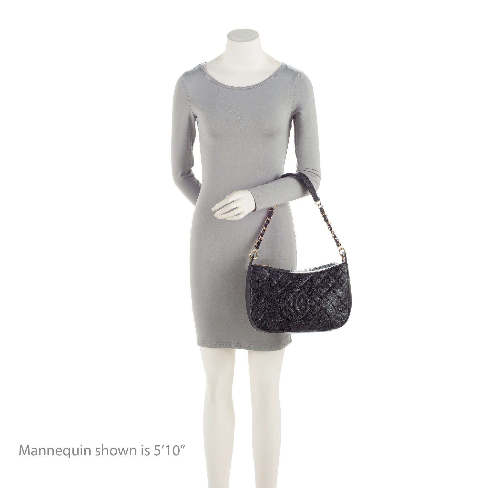 Chanel Caviar Leather Timeless CC Hobo (SHF-fu7h3a)