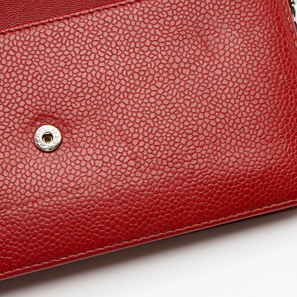 Chanel Caviar Leather Timeless CC Wallet on Chain (SHF-HMJvRT)