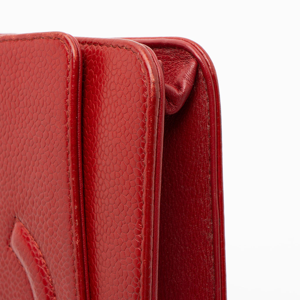 Chanel Caviar Leather Timeless CC Wallet on Chain (SHF-HMJvRT)