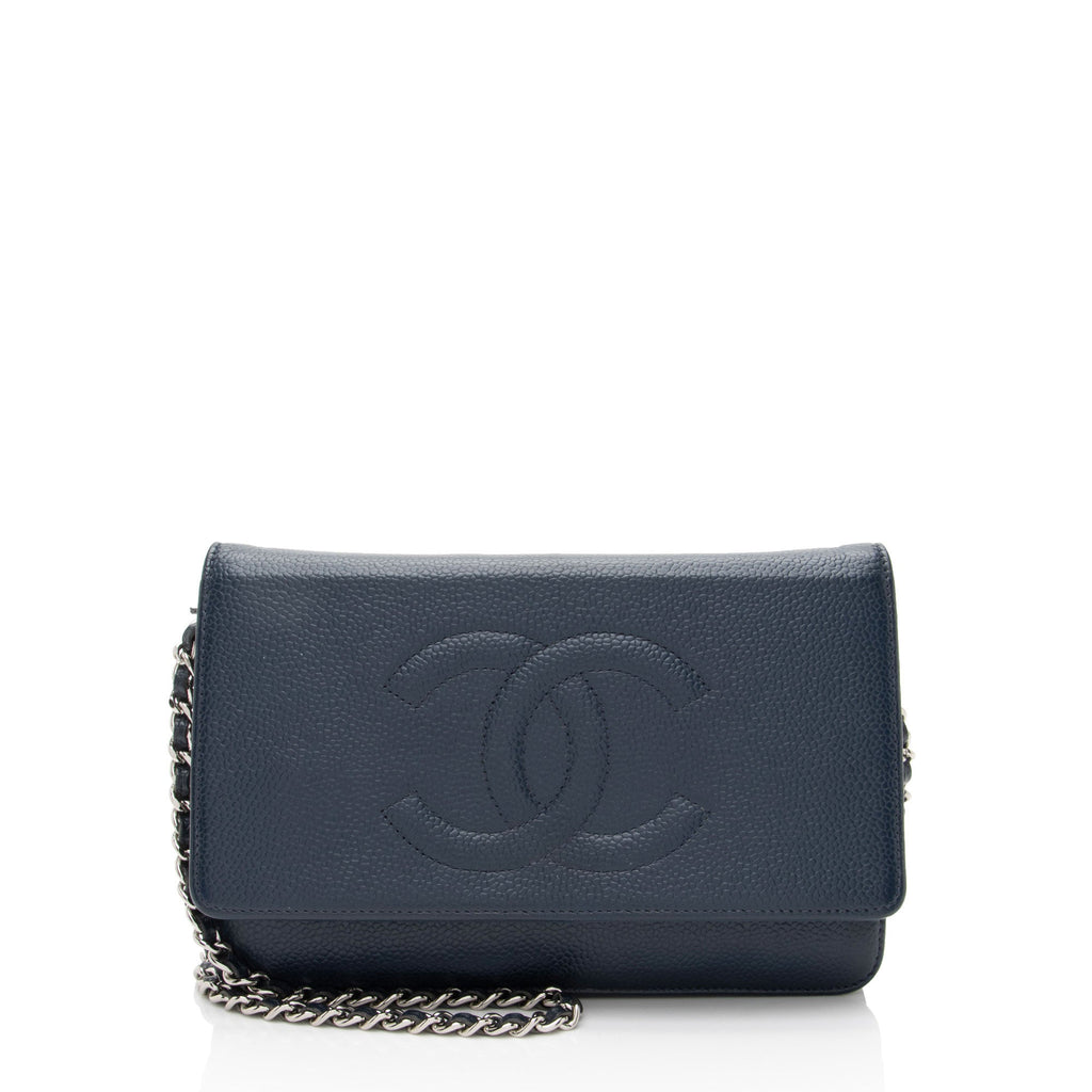 Chanel Caviar Leather Timeless CC Wallet on Chain