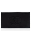 Chanel Caviar Leather Timeless CC Yen Wallet (SHF-ghvmN3)